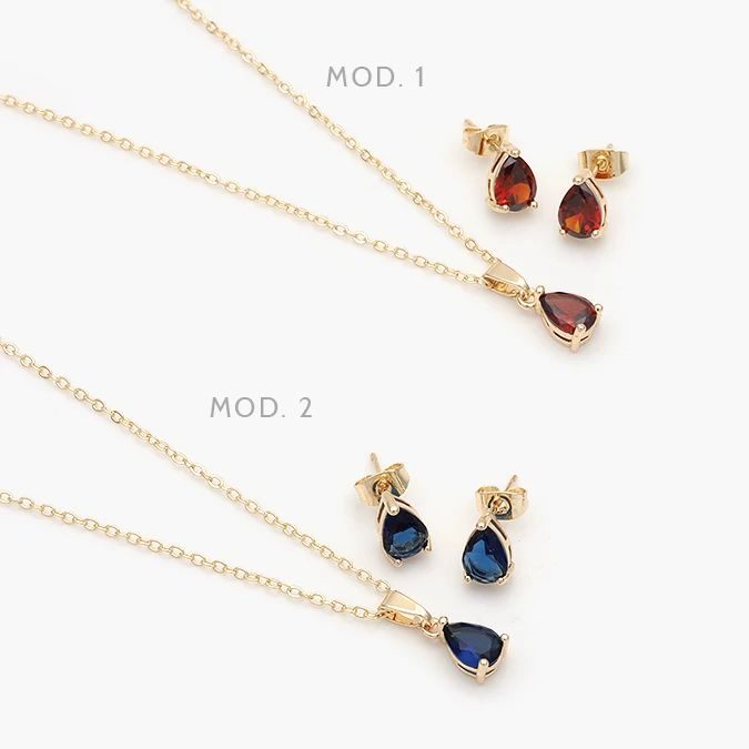 Juego Zirconia Gota